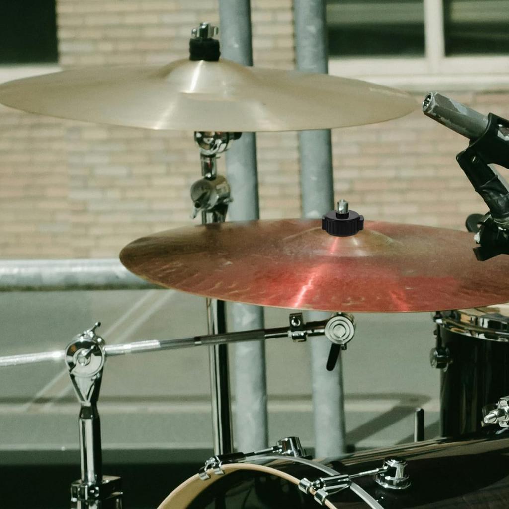 Miwayer 6/12Pcs Drum Cymbal Fastener Nuts - 8mm Inner Diameter, Plastic Quick-Change Cymbal Toppers for Percussion Accessories