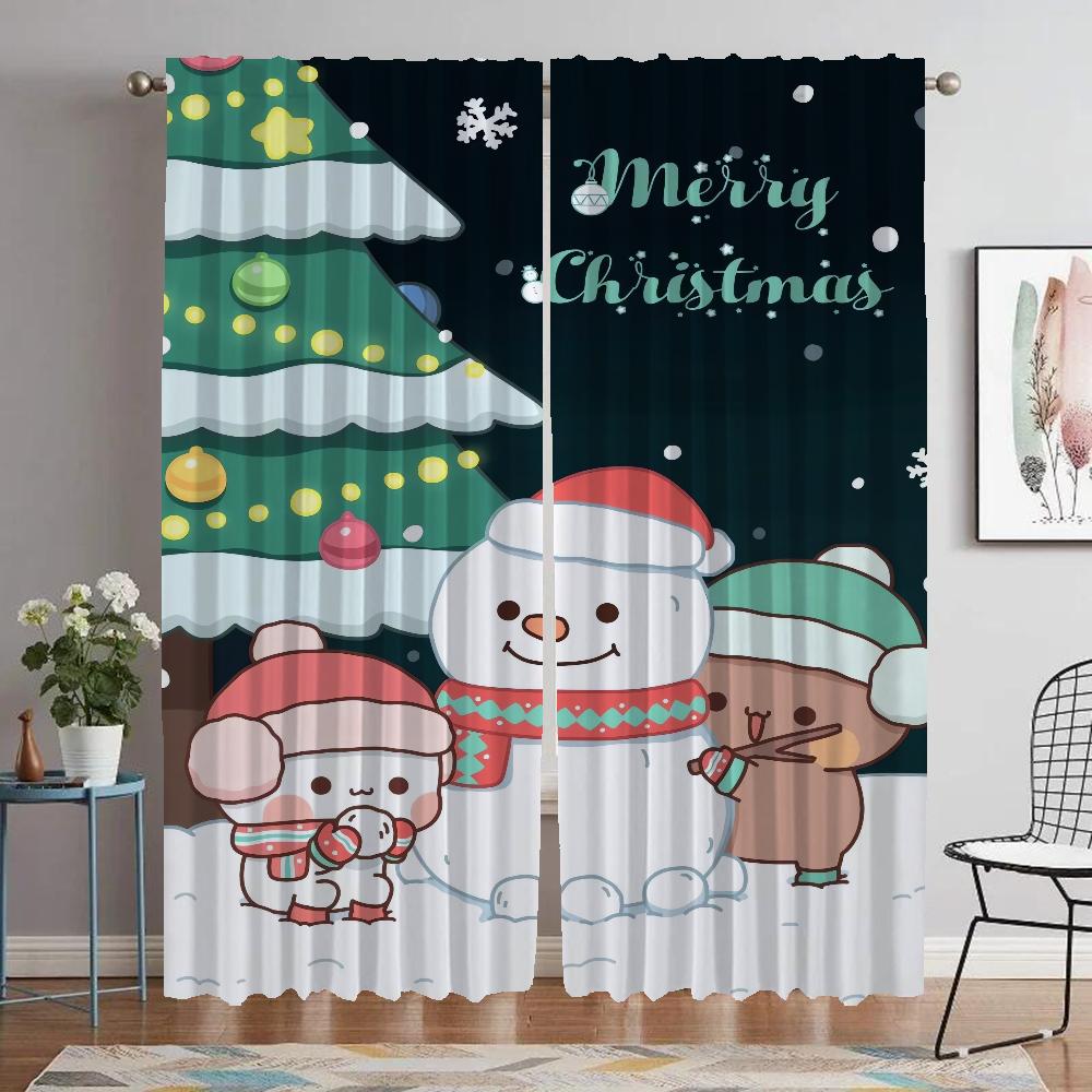 Bubu and Dudu Curtains for Living Room Curtain for Room 2 Panel Partition Home Interior Curtains Halloween Decoration Shades