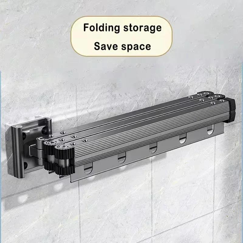 Retractable Clothes Drying Rack,Space-Saver,Collapsible Drying Racks for Laundry Room,Wall Mounted Clothes Hanger Rack