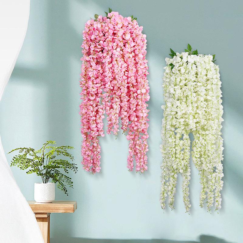Artificial Wisteria Hydrangea Orchid String for Home Ceiling Decoration