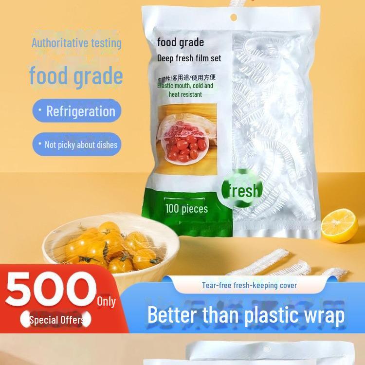Elastic Food-Grade PE Bowl Covers, Economical Disposable Fresh-Keeping Film Set