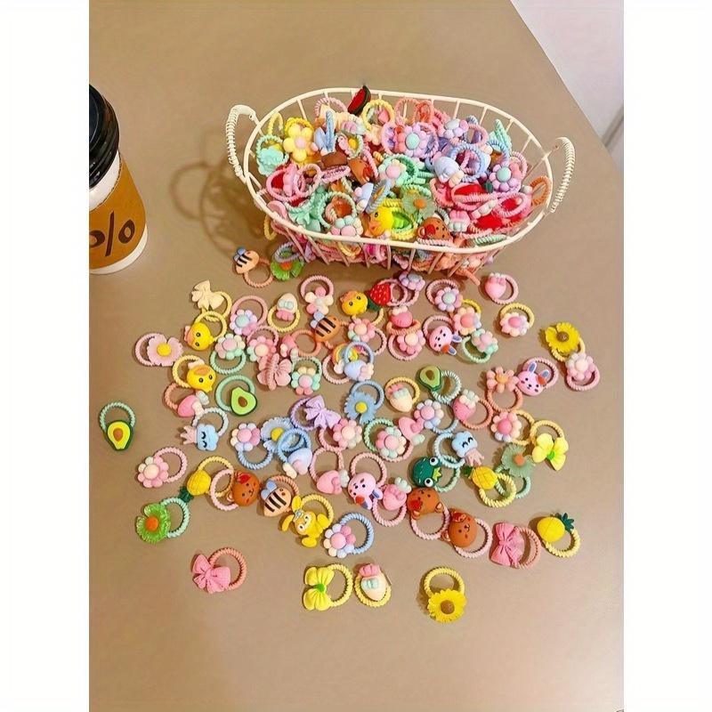 10pcs/100pcs Random Pet Hair Accessories & Hair Ties, Cute & No Damage, Suitable For Decorating Cats & Dogs