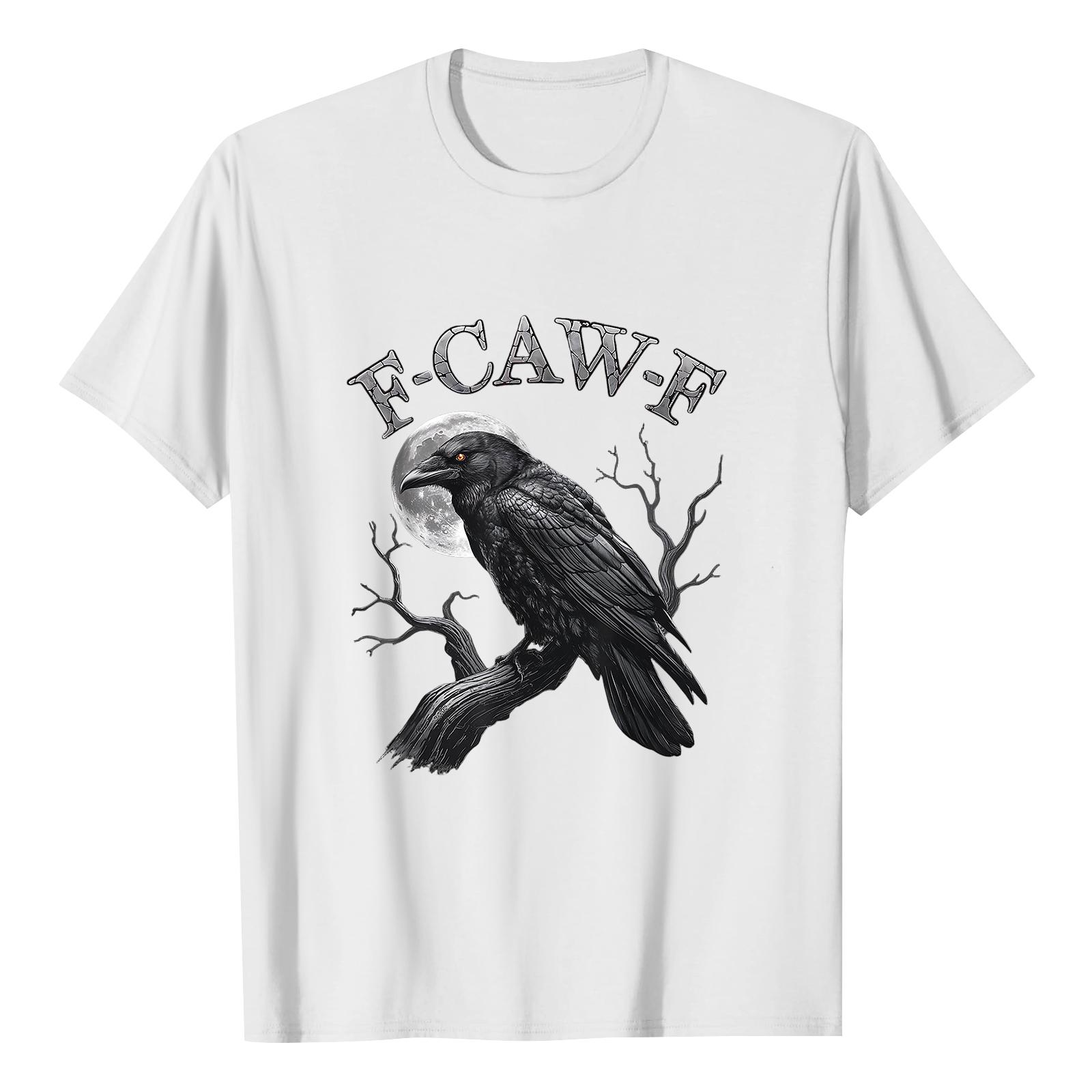 

F-CAW-F Женская повседневная футболка с коротким рукавом и принтом букв 110 белый