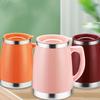 500Ml Stainless Steel Vacuum Insulated Coffee Cup With Lid, Dual Wall Cold Hot Drink Thermos,Home Use,Durable & Leakproof Design