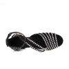 Damen Latin Tanzschuhe Glitzernde Strasssteine Moderne Tanzschuhe Hoher Absatz 7,5 cm