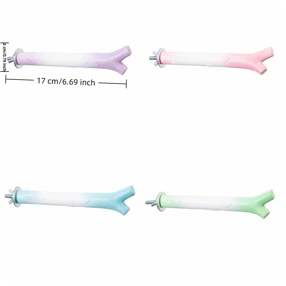 Screw Fixation Bird Station Pole Branch-Shaped Parrot Grinding Stick  Training Perch