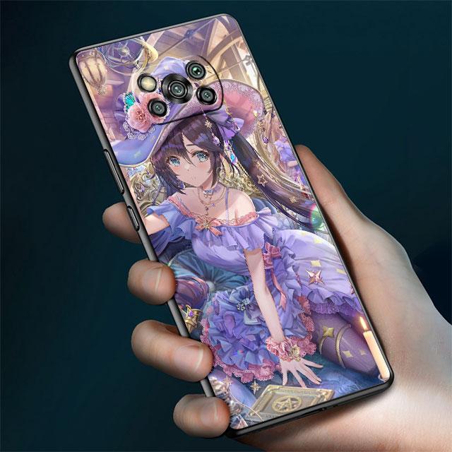 Case For Xiaomi Mi Poco X3 NFC X4 Pro F3 M3 C40 F4 GT M5 M4 F1 11 Lite 11T 10T 9T Silicone Phone Cover Genshin Impact Girl Funda