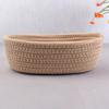 1PC Oval Woven Storage Basket Cotton Rope Woven Basket Simple Table Top Sundries Bedside Storage Basket Cosmetics Storage Basket