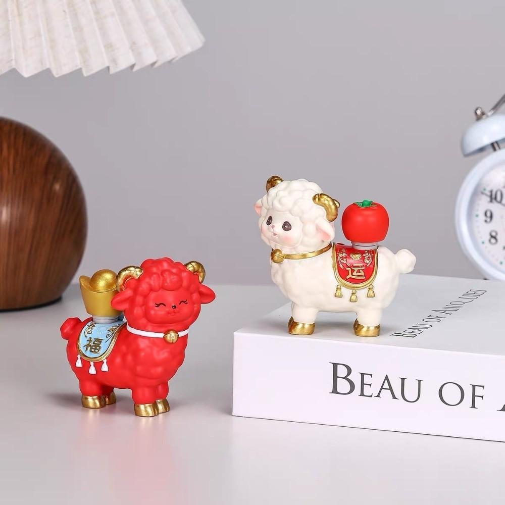 Rotating Goat Figurine Chinese Style Zodiac Goat Ornament Auspicious Sheep Ornament Gift