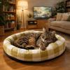 Round Cat Cooling Mat Cartoon Pattern Breathable Dog Sleeping Bed Wear Resistant Thickened Sponge Pet Ice Mat Summer