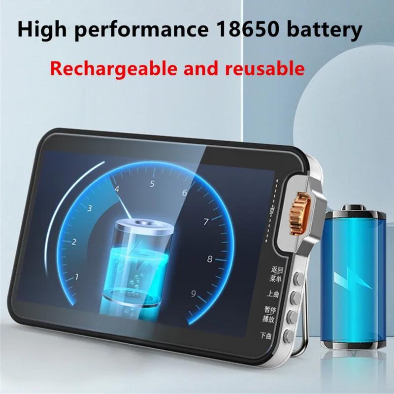 Bærbar videospiller MP4-spiller FM-radio høyttaler TF-kort USB-avspilling E-boklyd MP3-lyd 7-tommers HD 1080P Kinomusikk USB