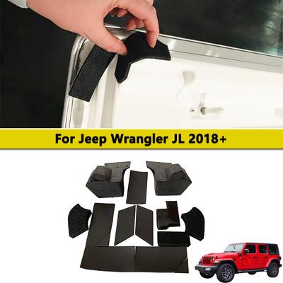 Zestaw Uszczelek Twardego Dachu do Jeep Wrangler JL 2018-2026 12 SZTUK Naprawa Przecieków Deszczu Akcesoria Wnętrza Czarny