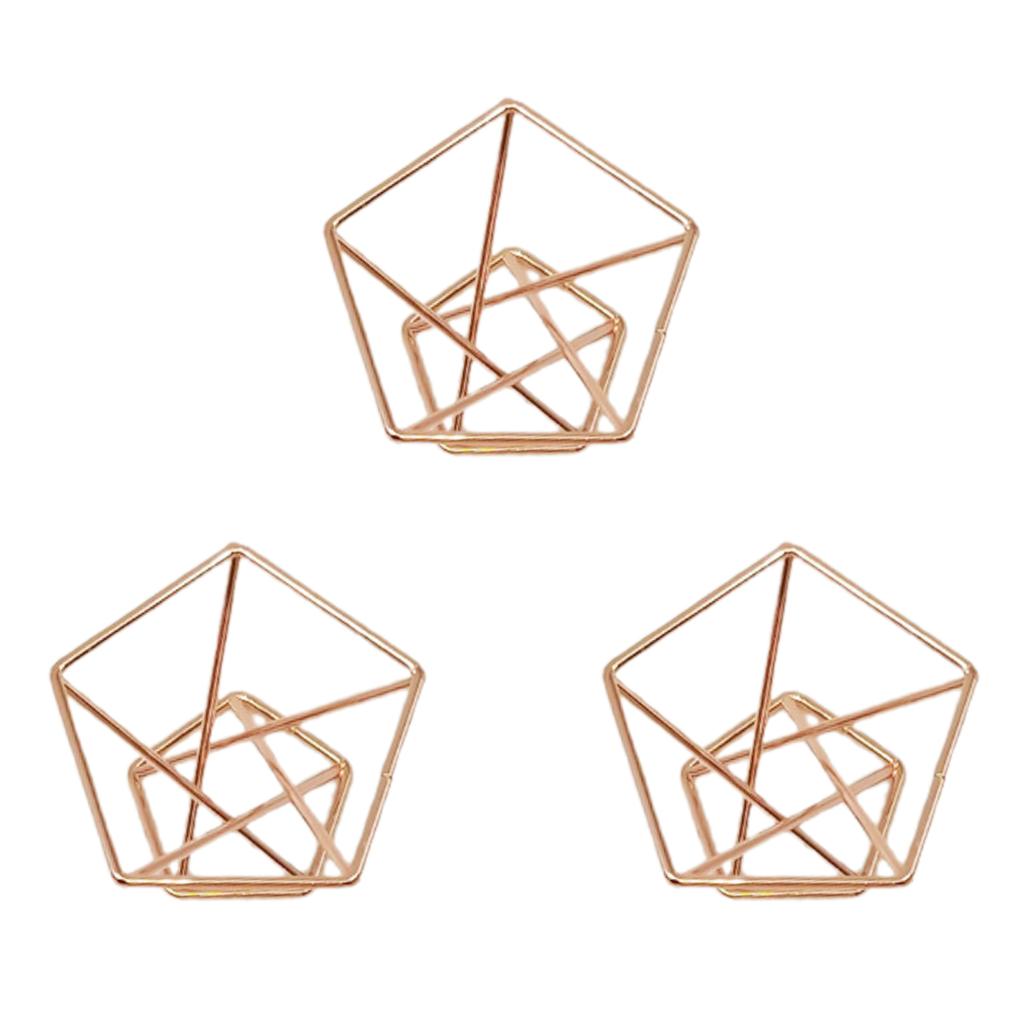 Ananas Pflanzenständer Geometrischer Luftpflanzenständer Puderdosenhalter Roségold (Material: Metall, Größe: Durchmesser 55MM)