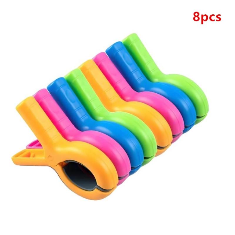 4/8Pcs Beach Towel Clips For Beach Chairs, Towel Holder Clips For Chair Pool On Cruise,Heavy Duty Clothes Pins, Strong Clips