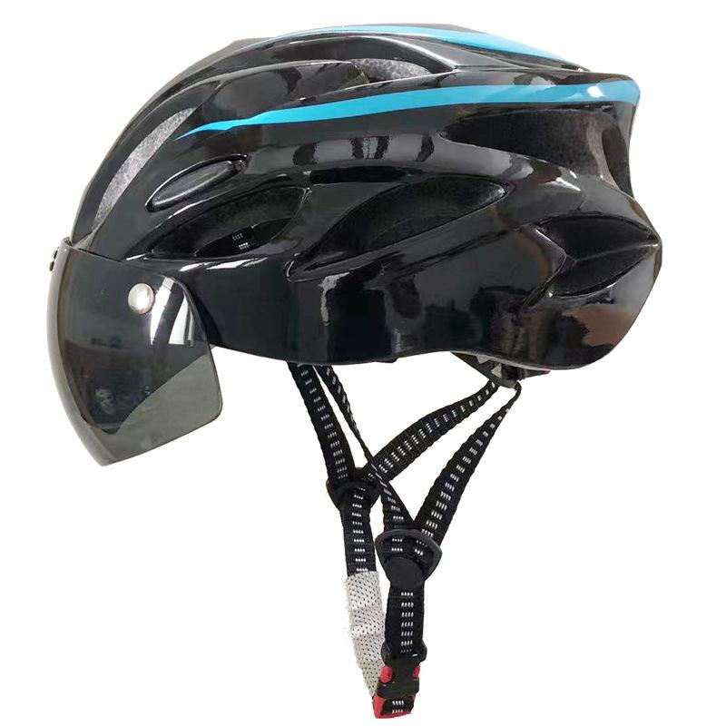 Mountainbikehelm mit integrierter Brille Fahrhelm Rennradhelm für Damen und Herren