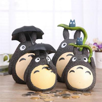 My Neighbor Totoro Piggy Bank Resin Totoro Figurines Japanese Style Coin Money Box