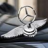 Emblem Badge Car Hood Front Chrome Logo Luxurious Plated For Mercedes Benz Hood with Wing C200 R300 E260 S450 S350