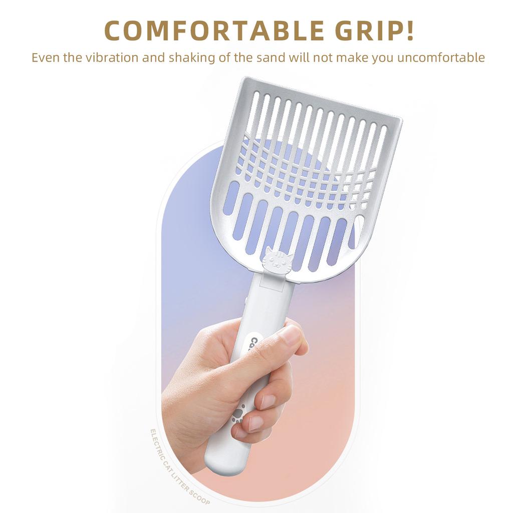 Otomatik Kedi Kumu Küreği Tutuculu Ultraviyole Sterilizasyon Lambalı Type-C Şarj Edilebilir Asılabilir