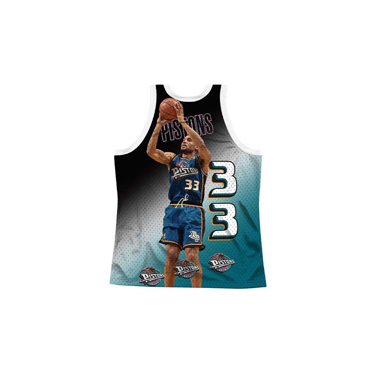 Mitchell & Ness x NBA Detroit Pistons Behind The Back Jersey 'Grant Hill 33' Men's MSTKMI19002-DPIWHITGHI