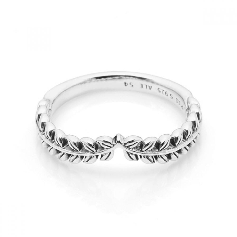 Pandora 197681 Moment Wheat Wishbone Silver Ring