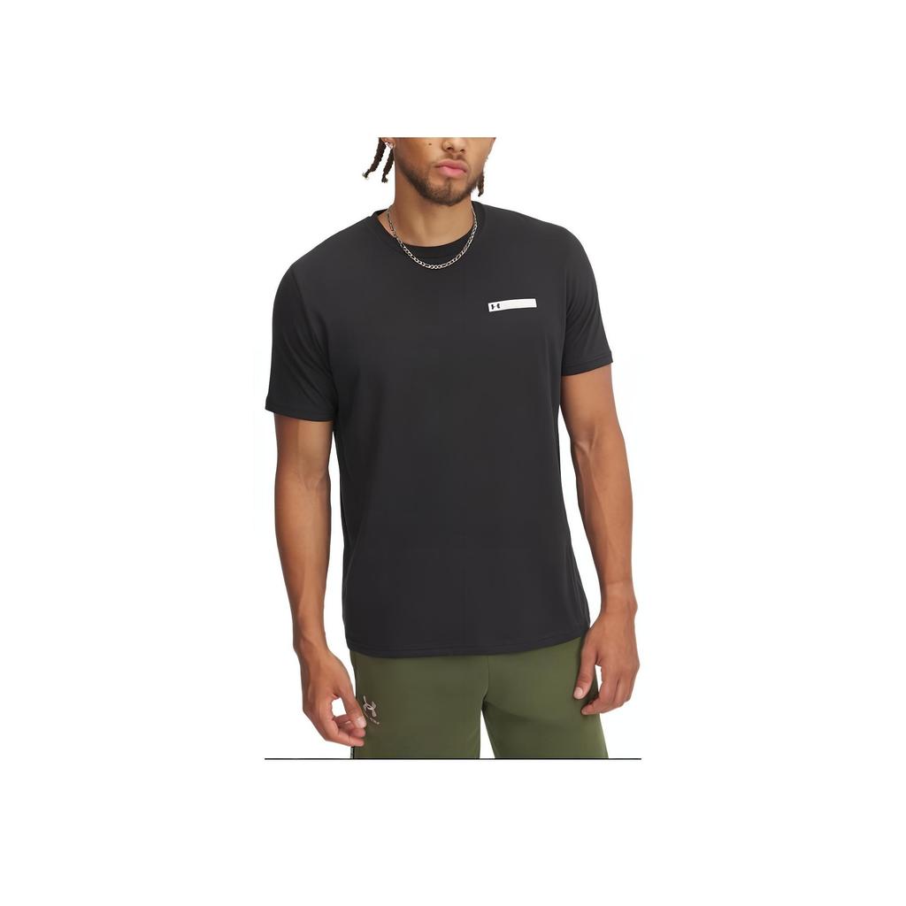 Under Armour SS25 Strip Series Versatile Comfortable Short Sleeve T-Shirt Men Tops Black 1390203-001