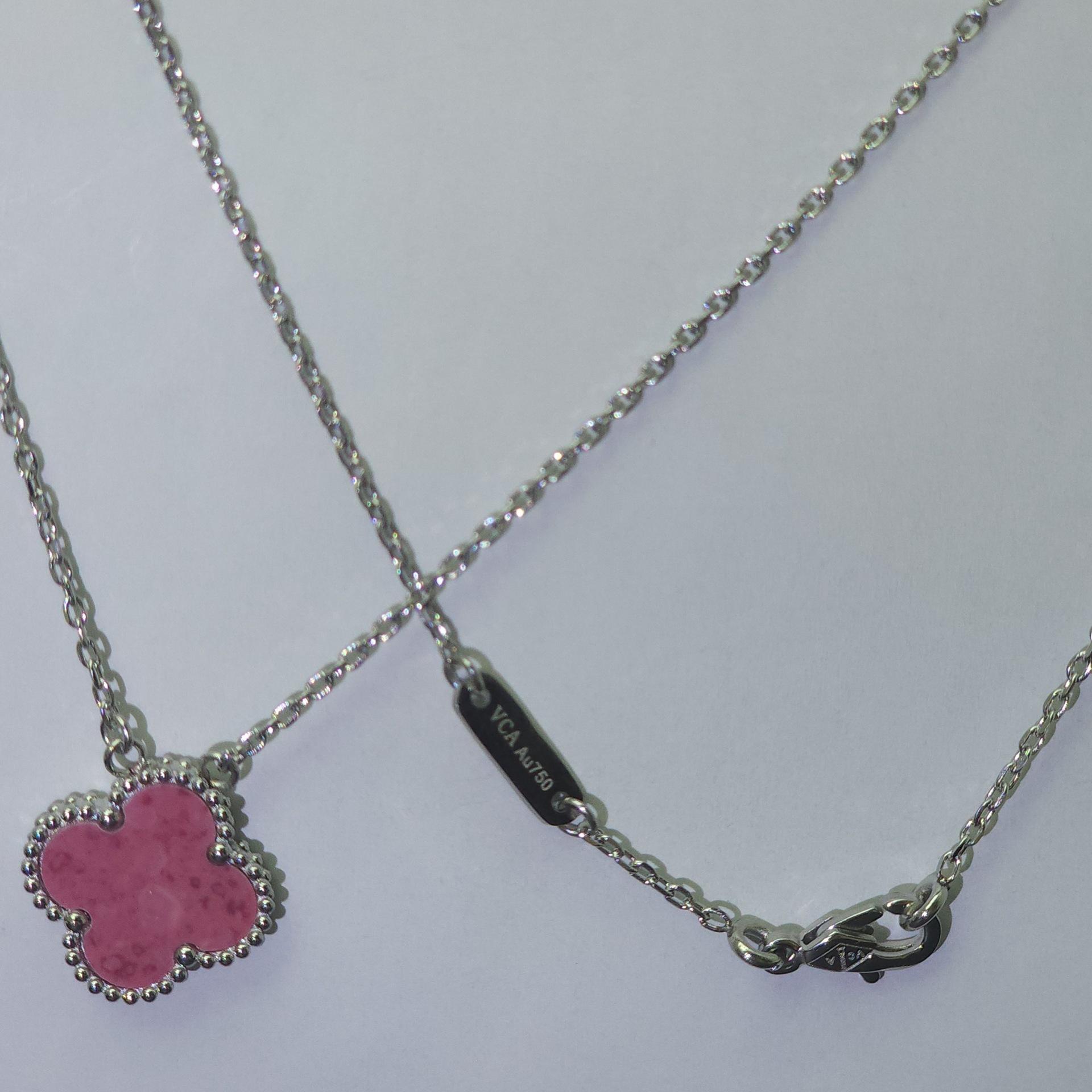 

Титанова сталь Версія преміум Чотирилисник Кольє Жіноче Натуральне Перламутрове Кольє Кольє на ключицю Жіночі Легка розкіш Високоякісні Ювелірні вироби