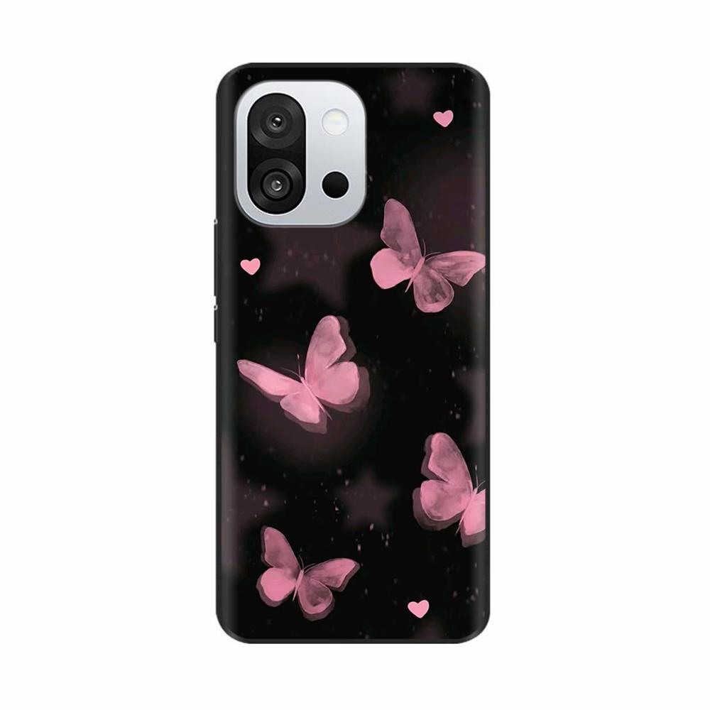 For OnePlus 13T 5G Phone Case Butterfly Liquid Silicon Full Protection Back Cover for OnePlus 13 T OnePlus13T PKX110 Couple Gift