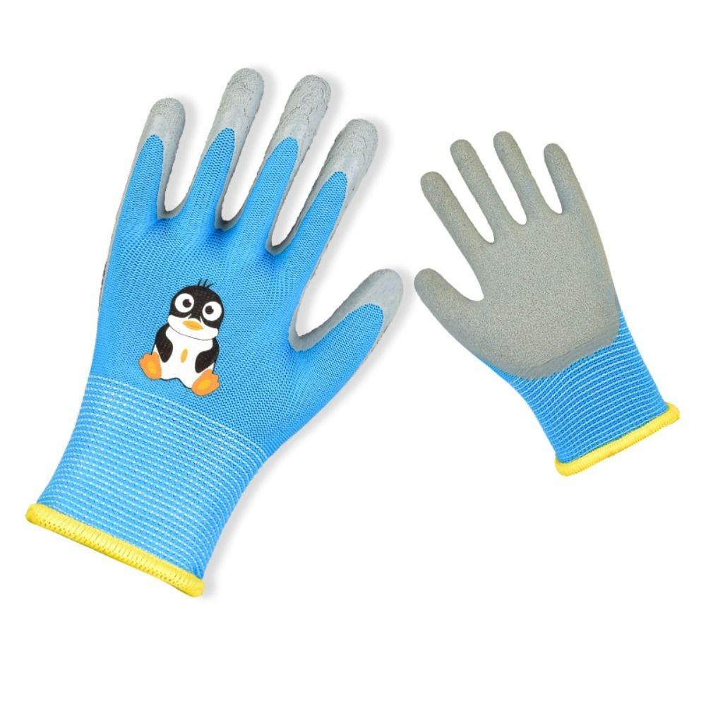 Non-Slip Kid Gardening Gloves Breathable Durable Garden Work Gloves Animal Pattern Collect Seashells Children Protective Glove