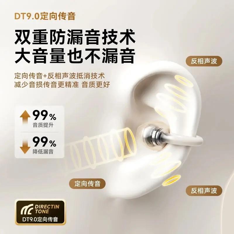 Wireless Ear-Clip Headphones Bluetooth 6.0 Open-Ear Stereo Sports Fitness Gym Running Sweatproof