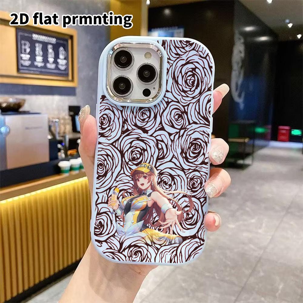 Phone Case: 2D Flat Design Suitable for iPhone 18 17 16 15 14 13 Pro Protective Case, Couple Style, Energetic Sweet Girl, Christmas and Halloween Gift