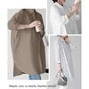 [Doors] ladies long sleeve long dress long shirt Longish blouse Relaxing office casual shirt dress khaki 5S-D05-KHM