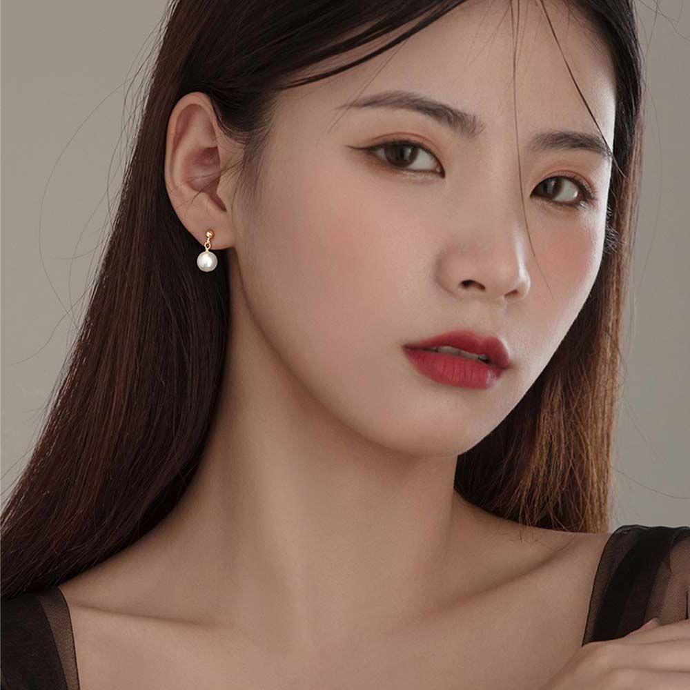 Artificial Pearl Temperament Gifts Korean Dangle Earrings Women Stud Earrings Drop Earrings Metal