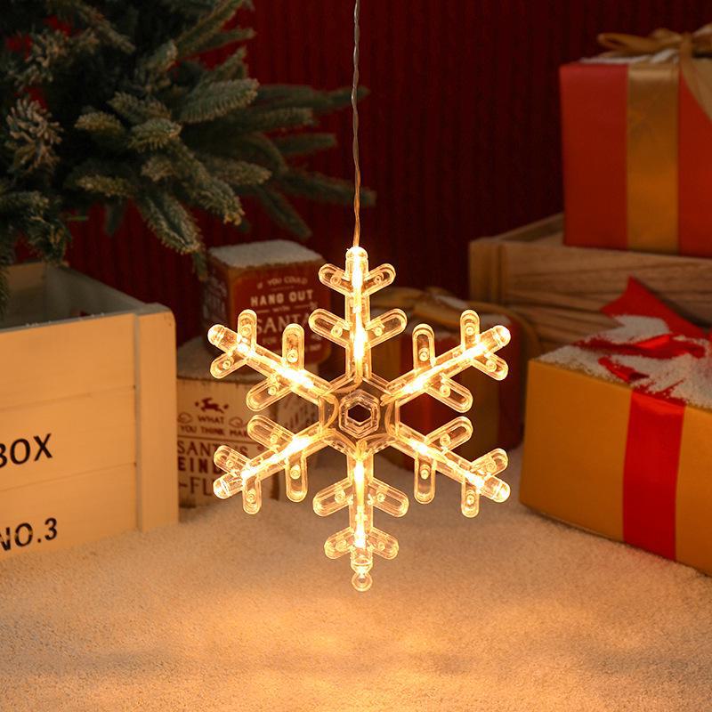 LED Christmas Decoration Suction Cup Lights: Tree, Bell, Snowman, Reindeer, Snowflake, Star, Heart Lantern.