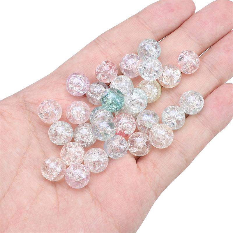 85Pcs Crystal Glass Beads Fragmented Flower Loose Spacer Beads for Jewelry Making DIY Bracelet Necklace