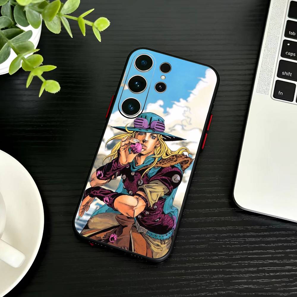 Anime Jojos Bizarres Adventures Phone Case For Samsung S26,S25,S24,S23,S22,S21,S20,Ultra,Plus,FE Black Soft Cover