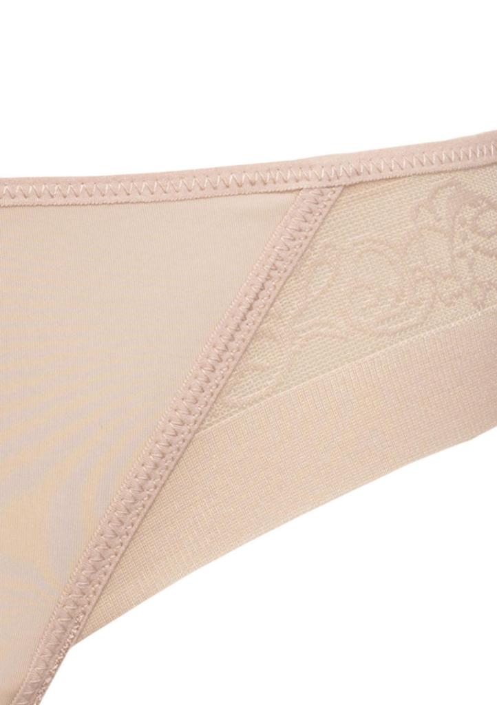 Seamless Brazilian Briefs Made of Tulle 2507 Flower Sielei Beige