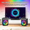 Karaoke-Maschine mit 2 Mikrofonen: HWWR Tragbare Karaoke-Maschine für Erwachsene Kinder, Party-Bluetooth-Lautsprecher mit Bass-/Höhenregelung