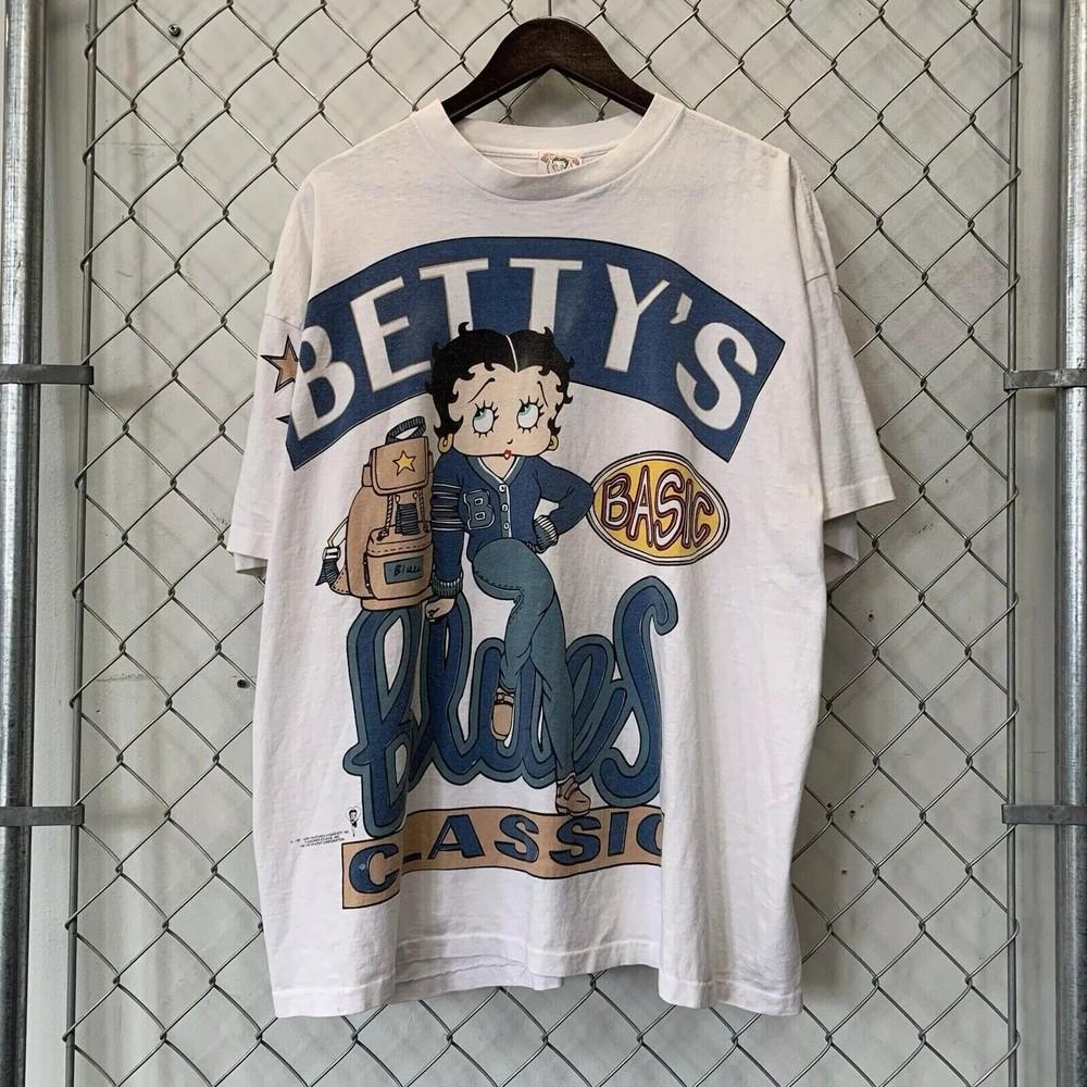 

Vintage 1991 Betty Boop T Shirt White Color Reprint Shirt AN39565 Unisex T-Shirt XXXL