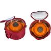 2Pack Oversized Insulated Round Thermal Casserole Food Carrier,Pie Carrier,Lunch Bag for Potluck,Picnics,Thermal Bag for Hot/Cold Food,12X7inch,Red