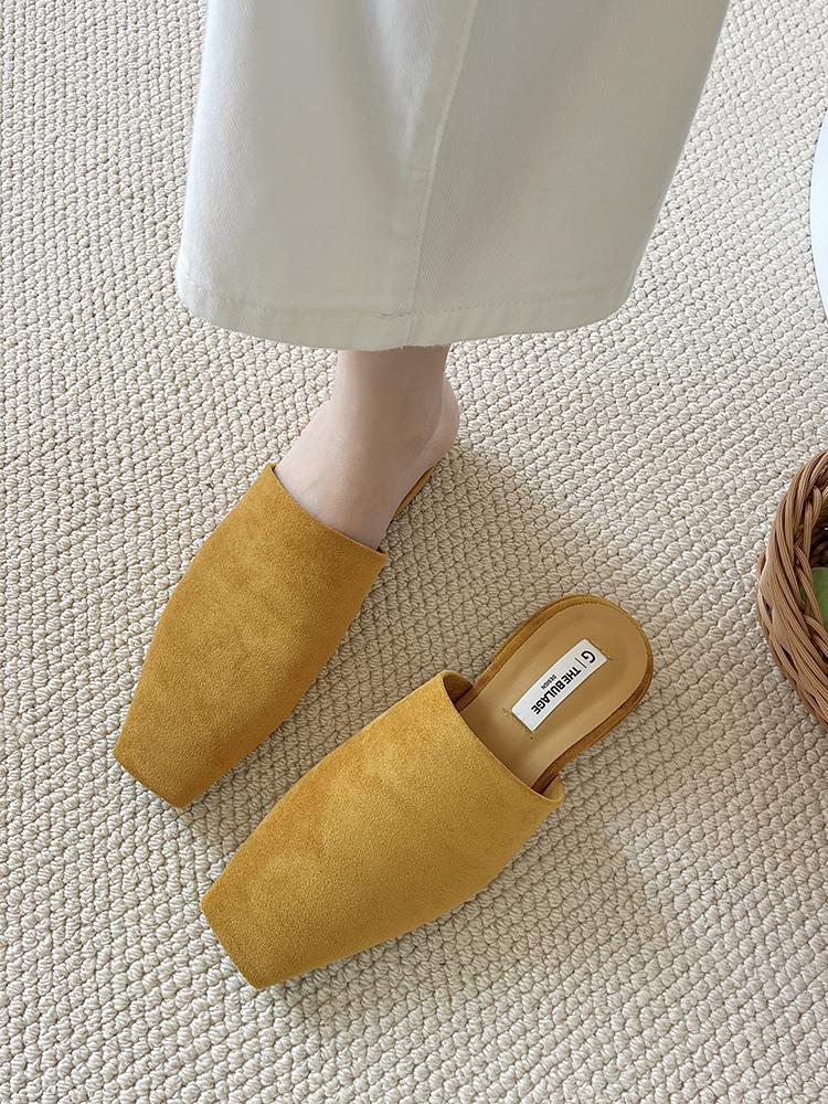 Fashion Flats Slippers Women Mules Female Slides 2025 New Footwear Slip On Mules Shoes Soft Flat Heel Outdoor Casual Dress Sandal Shoes