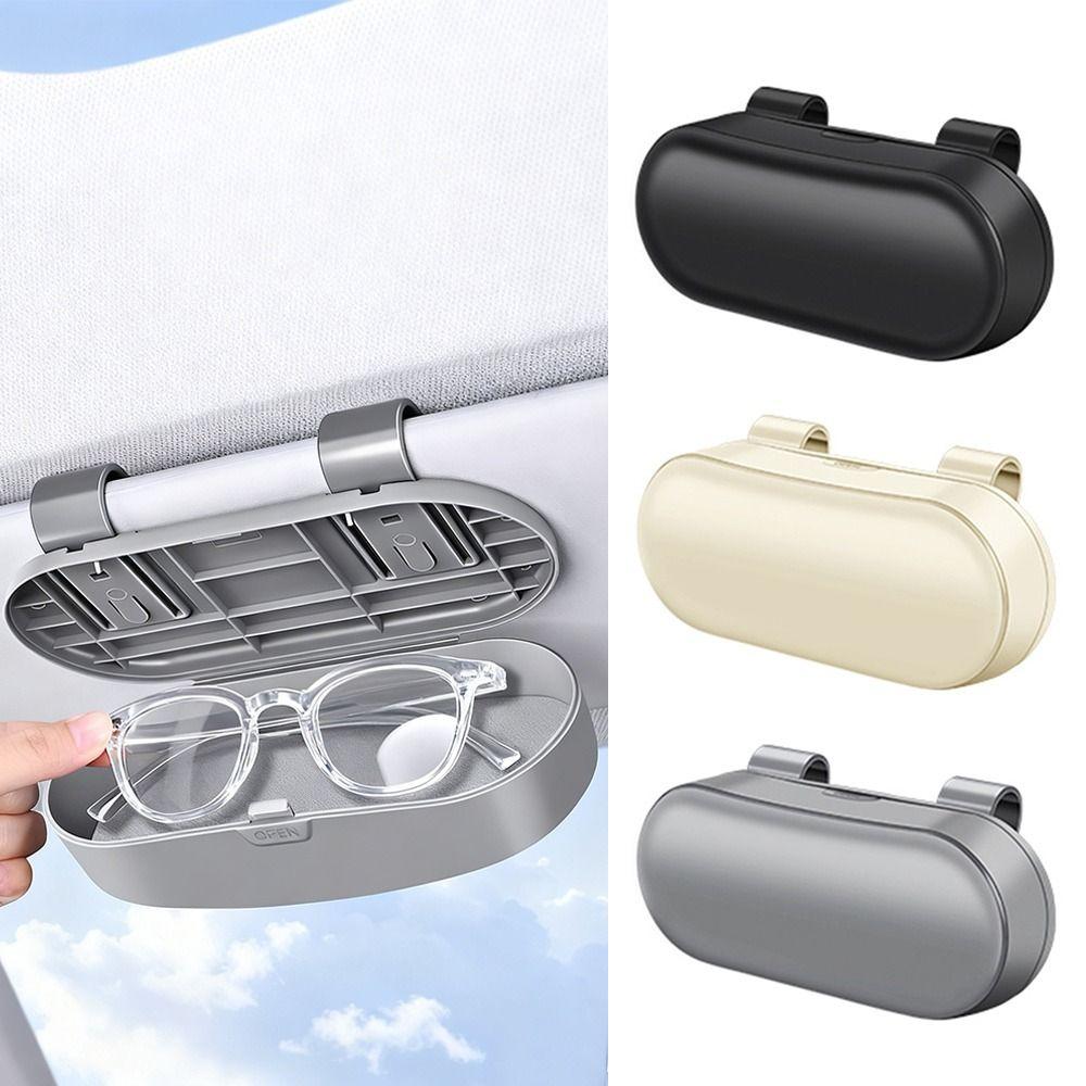 Auto Accessories ABS Resin Car Glasses Case Buckle Mount Multifunctional Glasses Holder Car Sun Visor