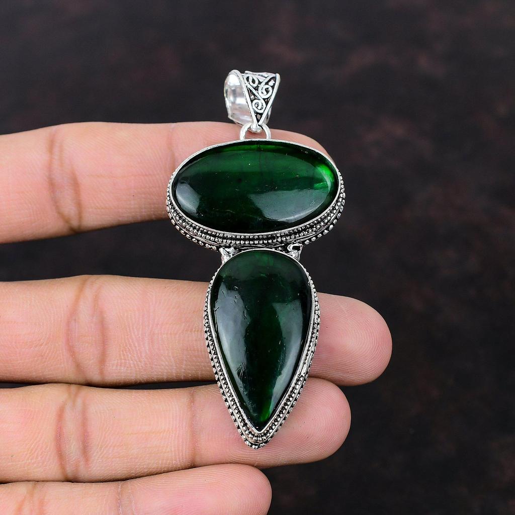 Green Fire Labradorite Pendant Top Quality Gemstone Pendant 925 Sterling Silver Pendant Handmade Jewelry Wedding Gift Dainty Vintage Pendant