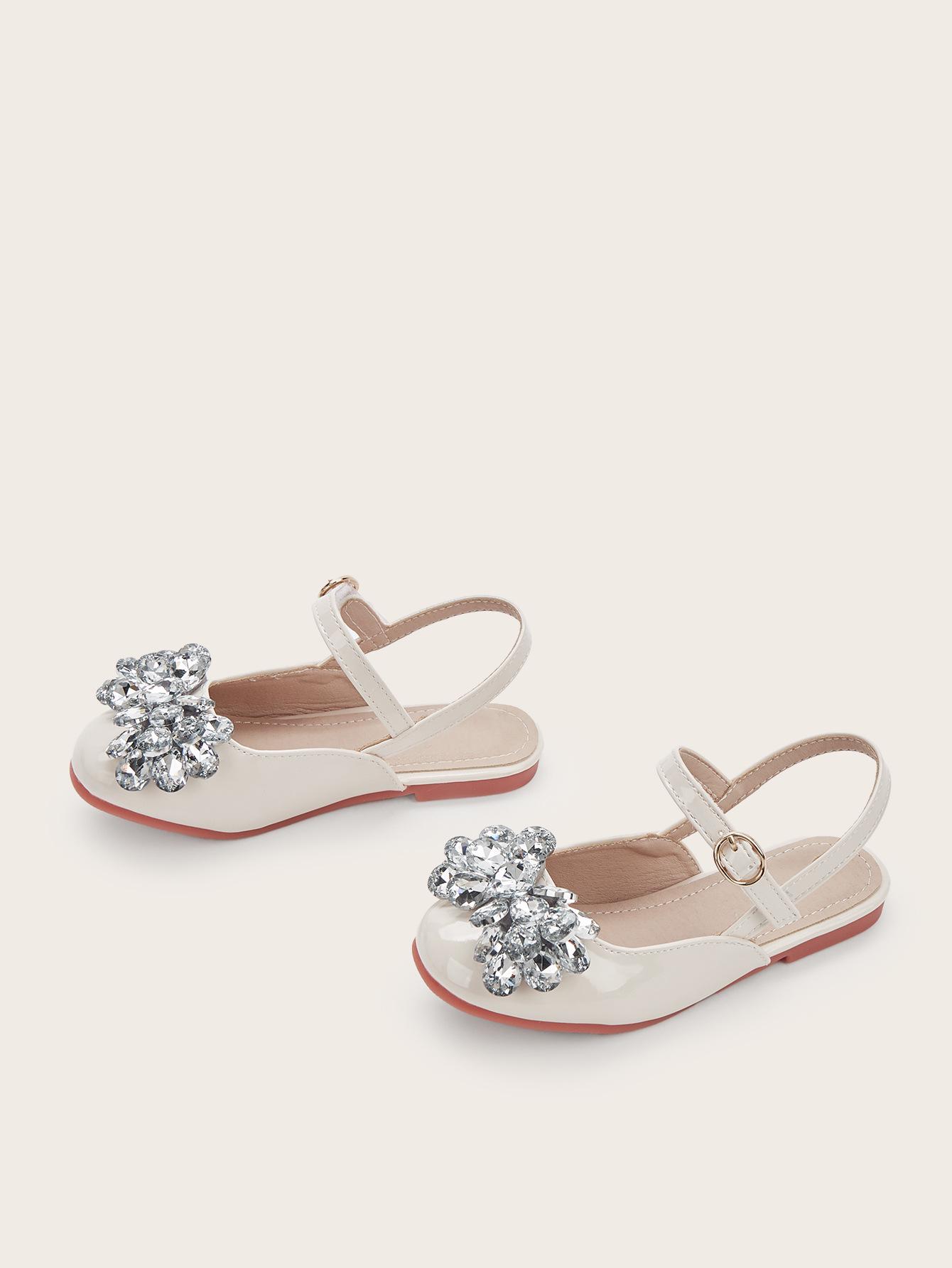 2026 Girls  Rhinestone Flower Soft Sole Sandals for Toddlers & Little Girls 30