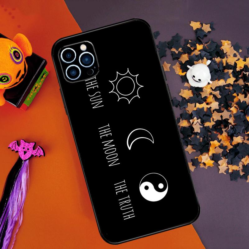 Sun Moon Art Bumper Case For iPhone 15 16 14 Pro Max 11 12 13 Pro Max Mini XR 16e 16 15 Plus Phone Cover