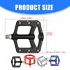 Nonslip Bicycles Pedals Flat Platform Three Bearing Footboards 9/16Inch Thread Mountain Bicycles Footrest Bikes Pedals