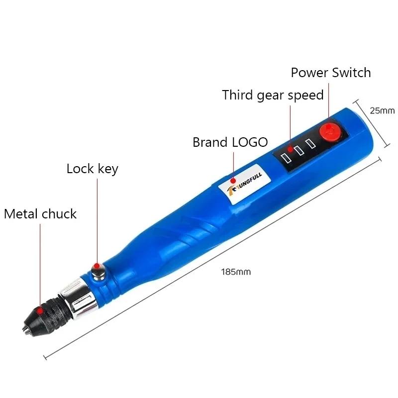 USB Electric Drill Cordless Electric Drill Engraving Pen Rotary Tools Mini Drill Set For Polishing Drilling Cutting Dremel Tools