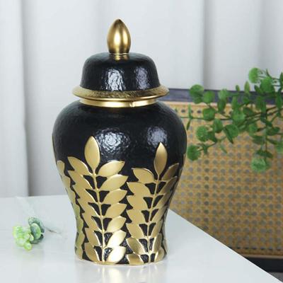 Ceramic Ginger Jar Table Centerpiece Remembrance Gift Art Crafts Storage Canister Flower Vase for