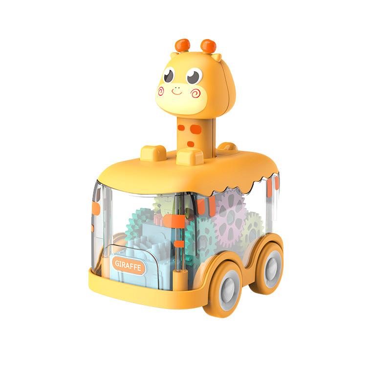 

Игрушка для малышей Press and Go Gear Car Toy для малышей 1 2 3 лет Светящаяся игрушка Инерционная машина Подарки на день рождения для детей Мальчики и девочки 1PCS