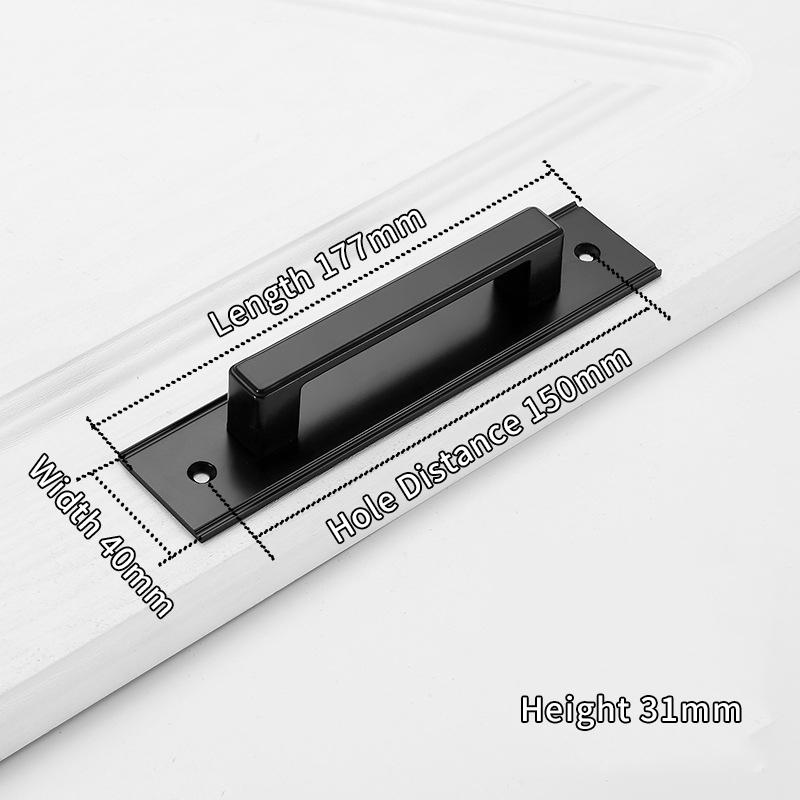 

KAK Aluminium Alloy Black Door Handles for Interior Doors Bedroom Kitchen Door Pulls Furniture Handle Door Hardware