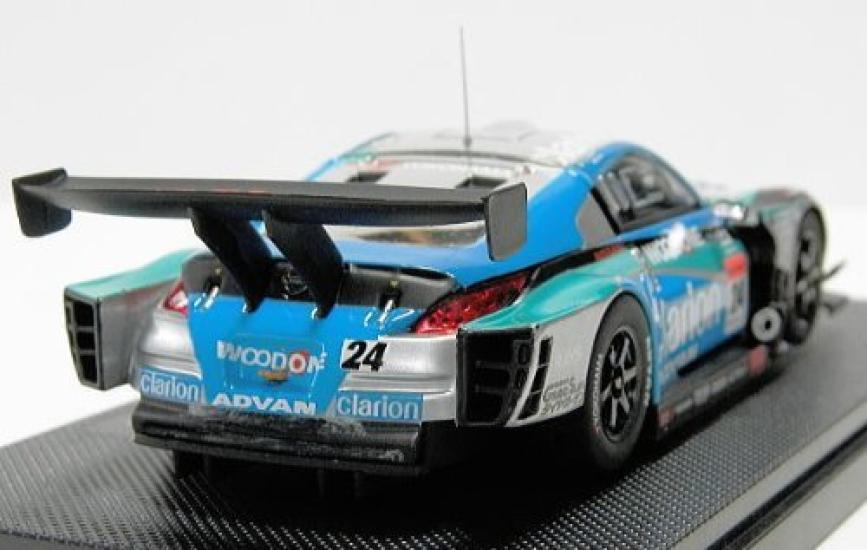 Ebro Wood One Clarion Z Late Model Super GT500 2007 Finished Product 1/43 Blue/Green